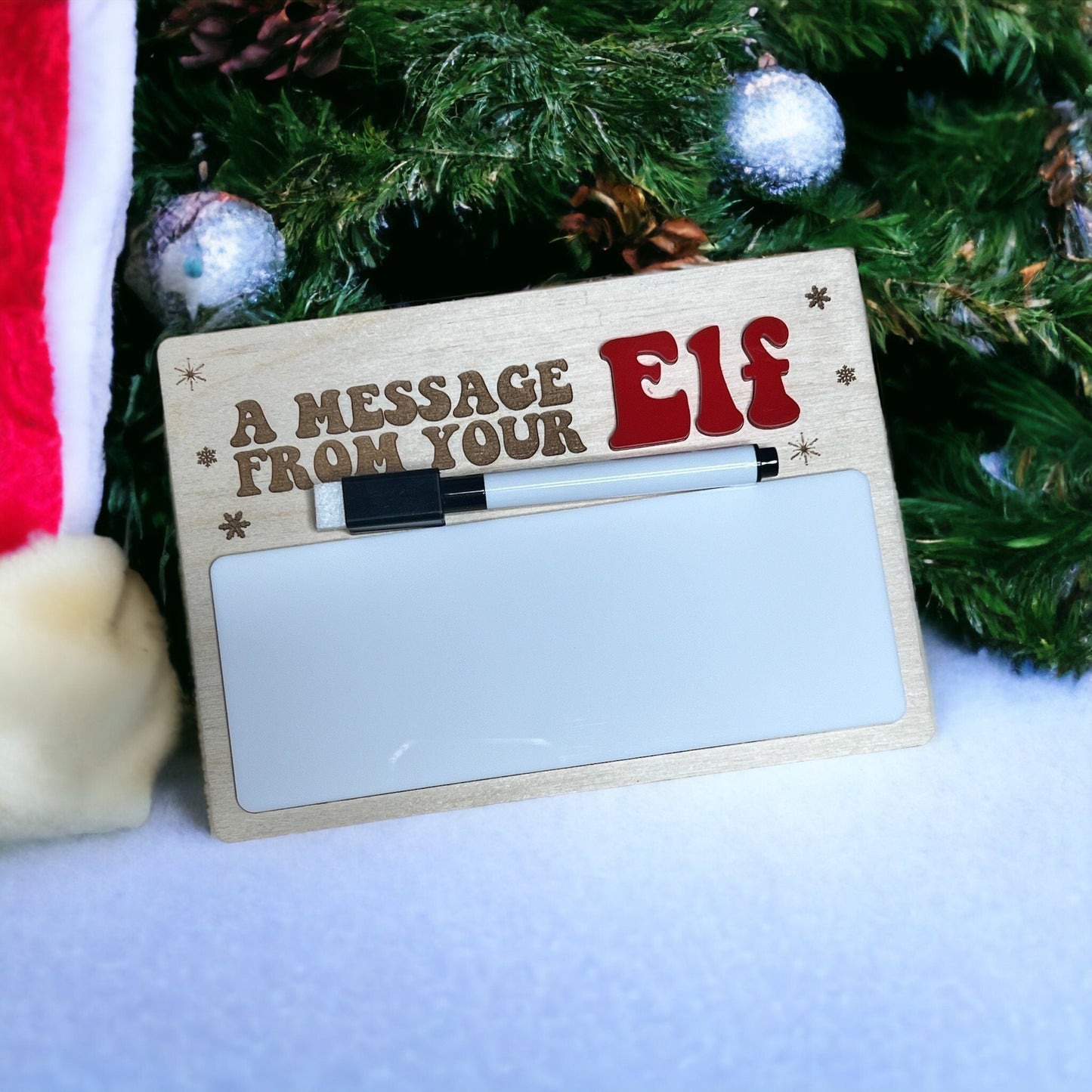 Elf Message Board- Message From Your Elf Sign -Elf Props- Reusable Elf Message Board- Christmas Kids 2023