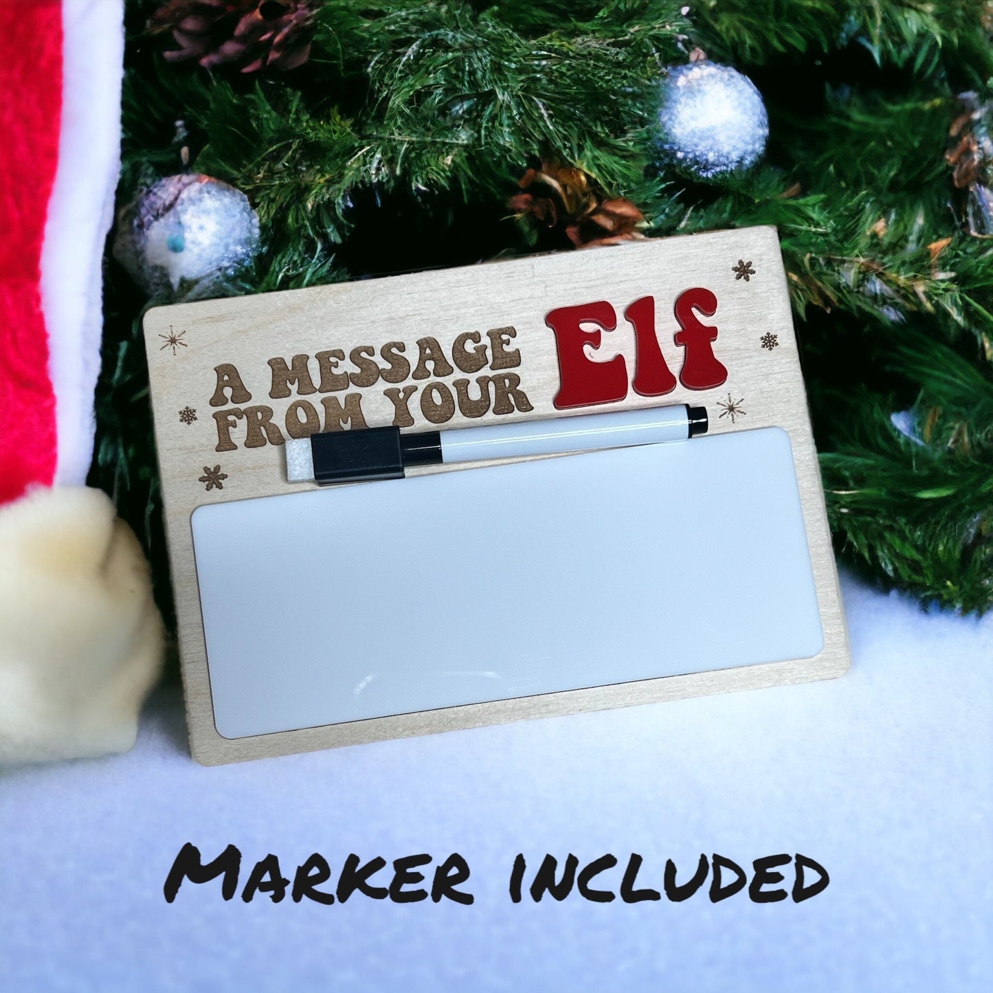 Elf Message Board- Message From Your Elf Sign -Elf Props- Reusable Elf Message Board- Christmas Kids 2023