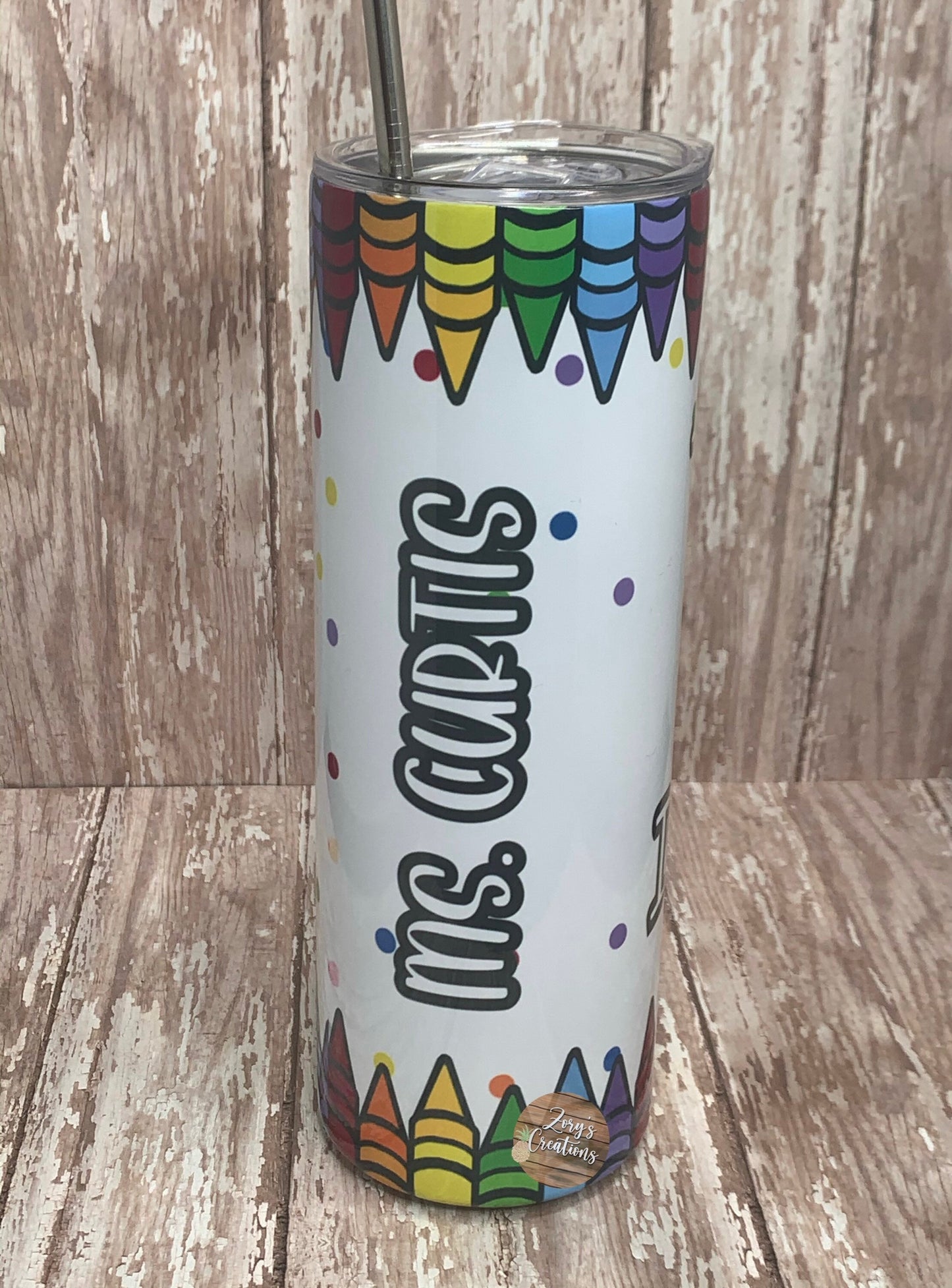 Teach Love Inspire 20oz Skinny Tumbler With Straw- Teacher Tumbler- Christmas Gift for Teachers- Teacher tumbler- Teacher Gift