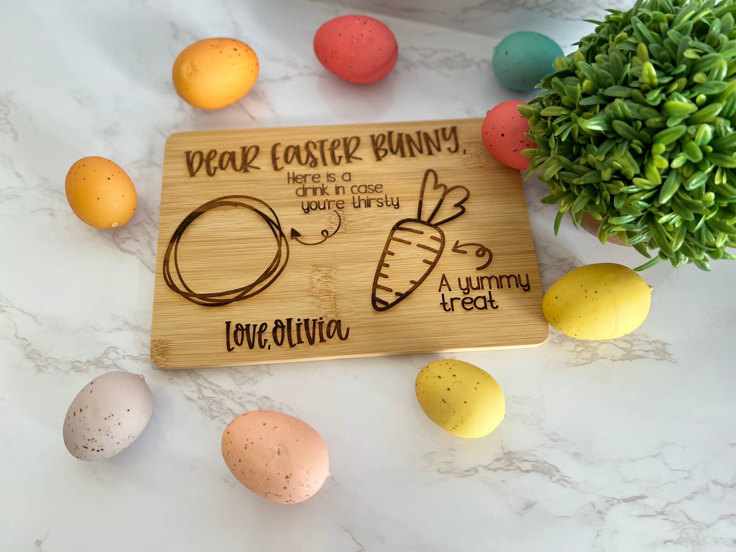 Personalized Easter Bunny Tray- Easter Bunny Tray Customizable- Easter Bunny Snack Tray- Bunny plate