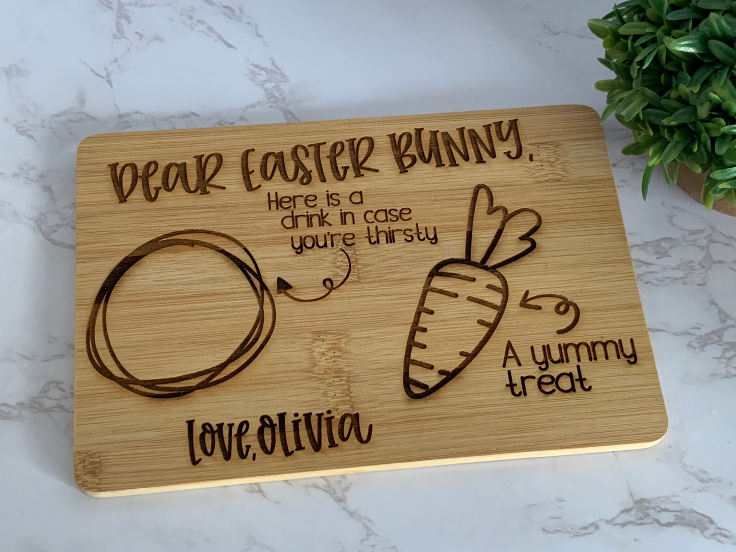 Personalized Easter Bunny Tray- Easter Bunny Tray Customizable- Easter Bunny Snack Tray- Bunny plate