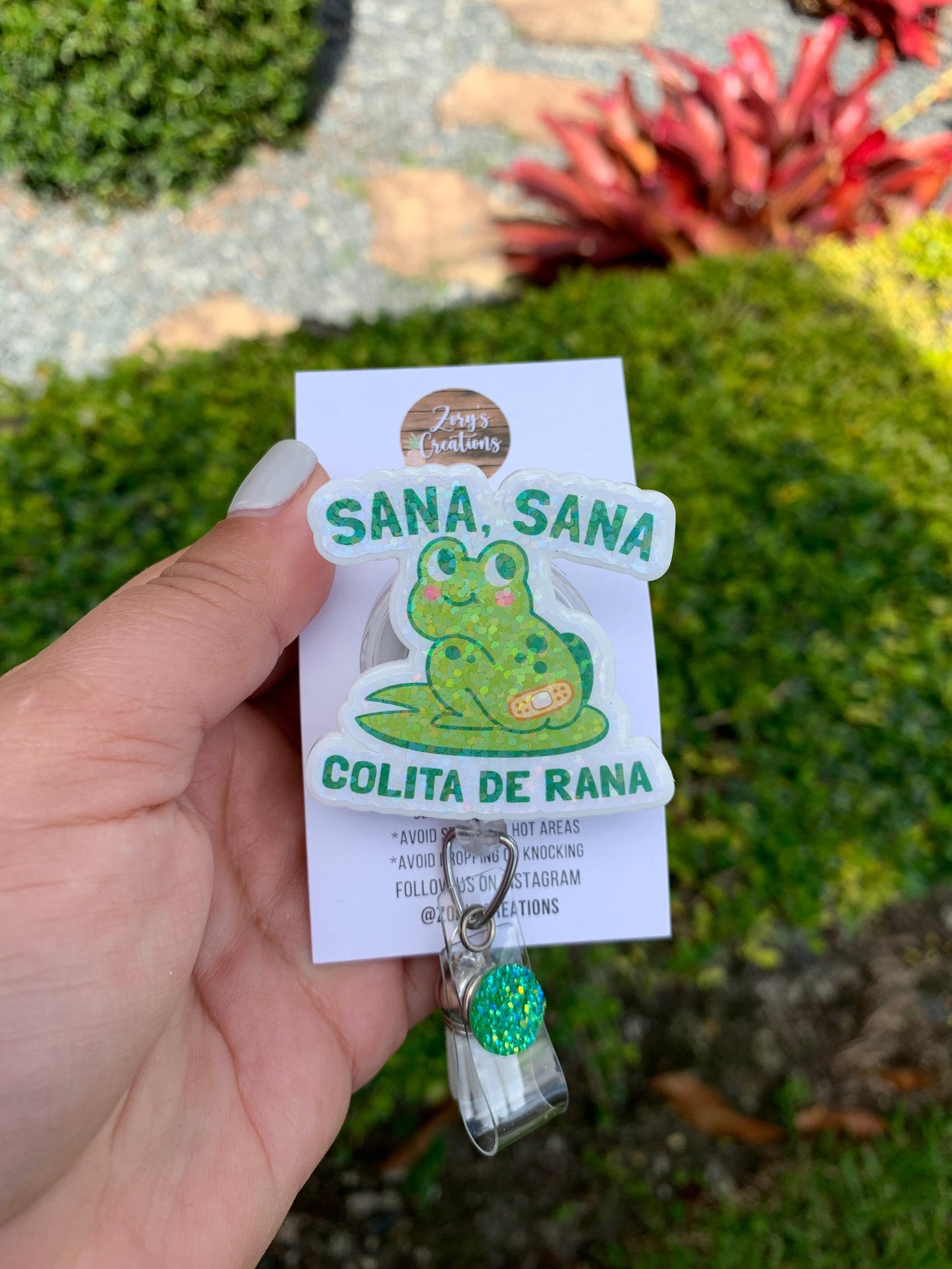 Sana Sana Colita De Rana Badge Reel-Medicine Jar Badge Reel-Frog Badge Reel-Vapor Rub Badge Holder- Latino Badge Reels