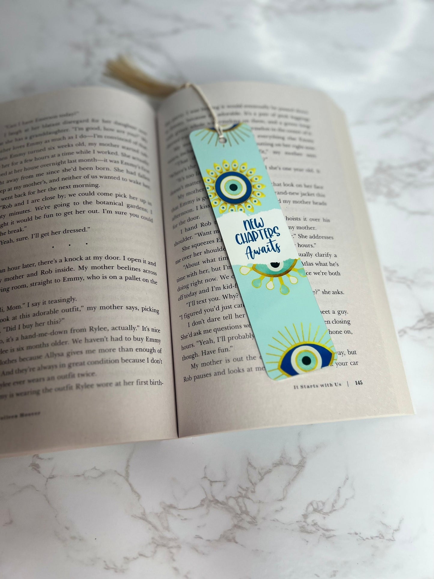 Evil eye Bookmark- Original Handmade Book Accessories- Protect Your Energy Bookmark- Gifts for Book Lovers- Evil Eye Nazar Bookmark