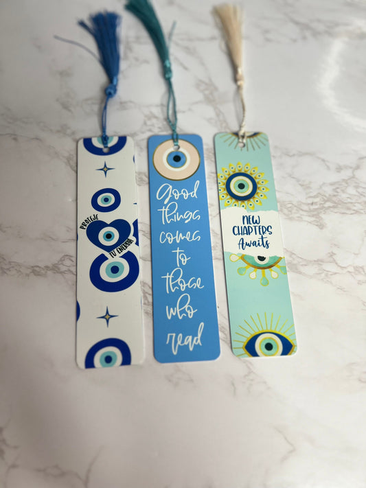 Evil eye Bookmark- Original Handmade Book Accessories- Protect Your Energy Bookmark- Gifts for Book Lovers- Evil Eye Nazar Bookmark