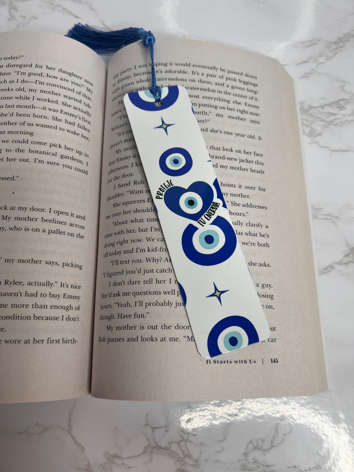 Evil eye Bookmark- Original Handmade Book Accessories- Protect Your Energy Bookmark- Gifts for Book Lovers- Evil Eye Nazar Bookmark