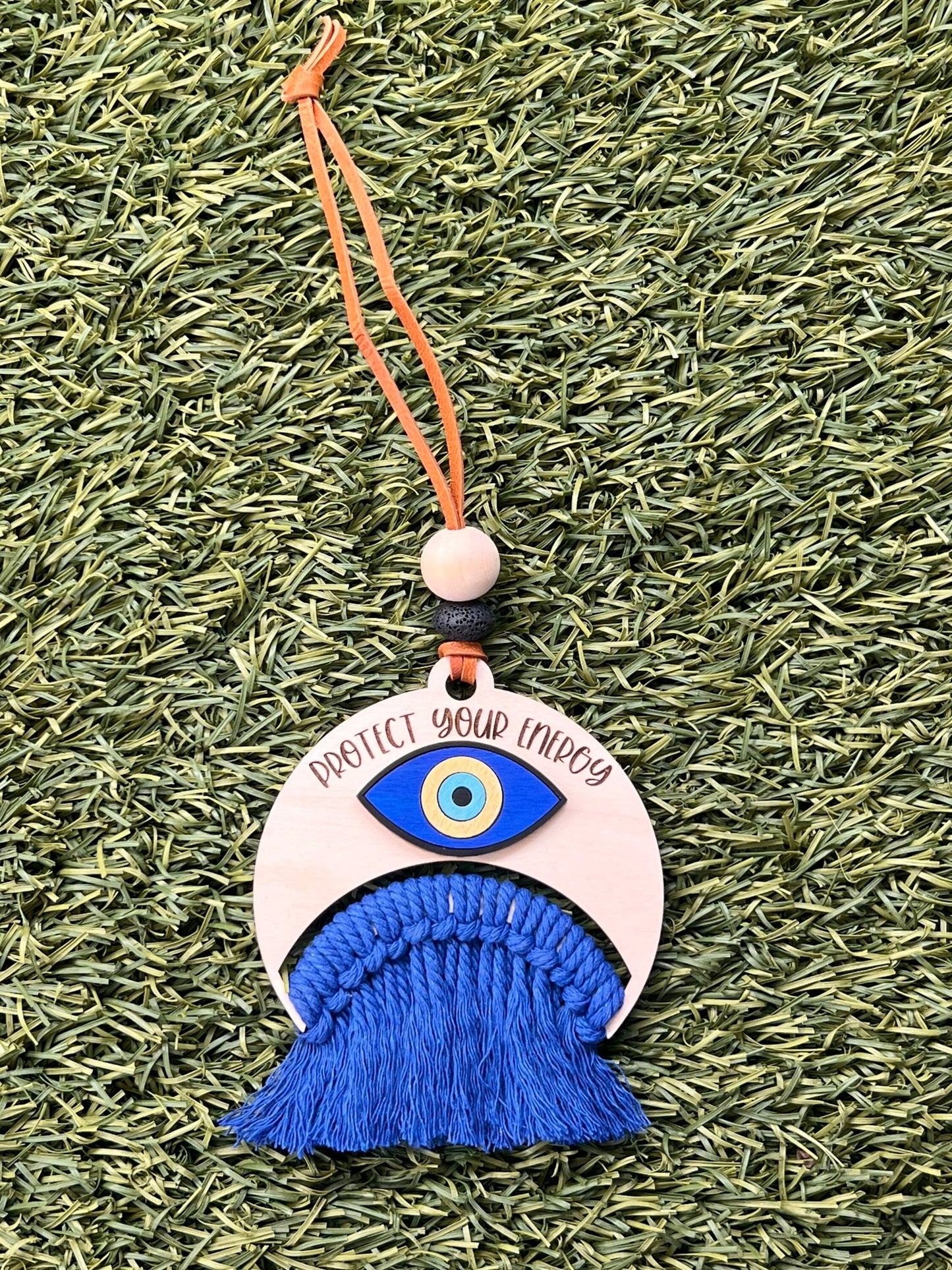 Protect Your Energy Car Charm- Evil Eye Car Charm Diffuser- Rearview Mirror Hanging Charm-New Car Gift