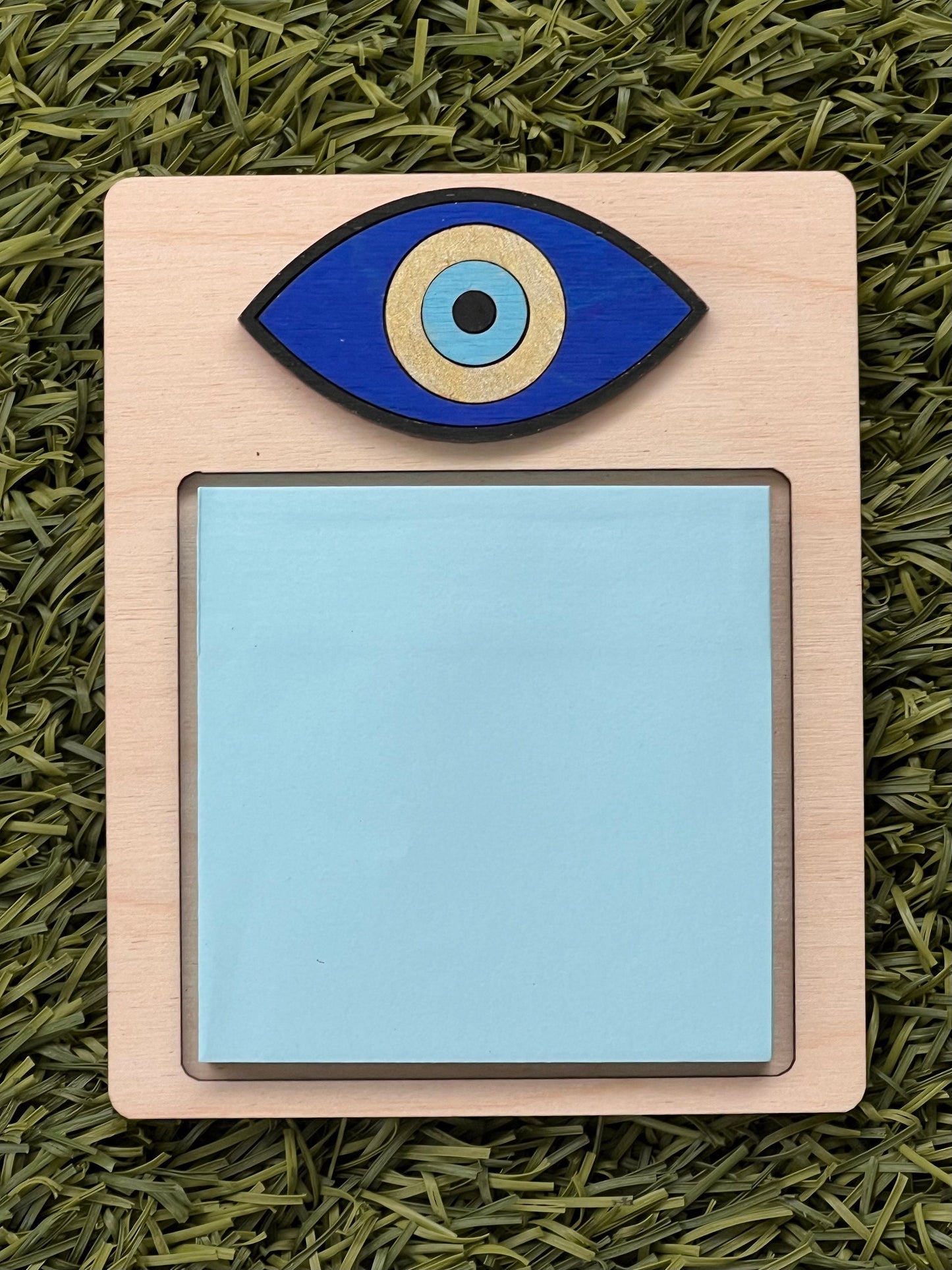 Evil Eye Sticky Note Pad Holder- Sticky Note Holder- Sticky Note Dispenser-Office Gifts For Staff-Evil Eye Sticky Note Holder