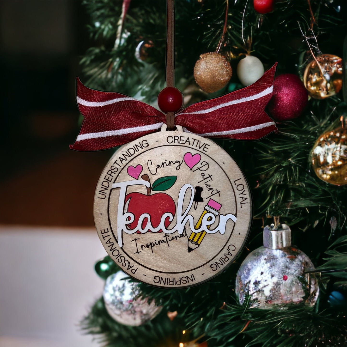 Teacher Christmas Ornament- Christmas Ornament- Teacher Gift- Teacher Ornament- Educator Gift