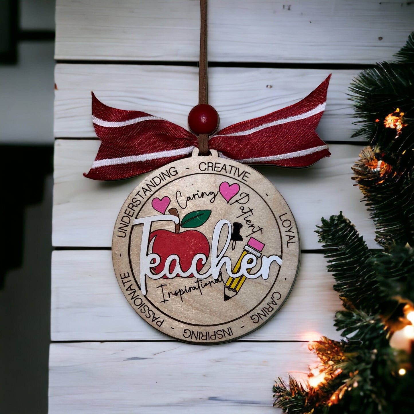 Teacher Christmas Ornament- Christmas Ornament- Teacher Gift- Teacher Ornament- Educator Gift