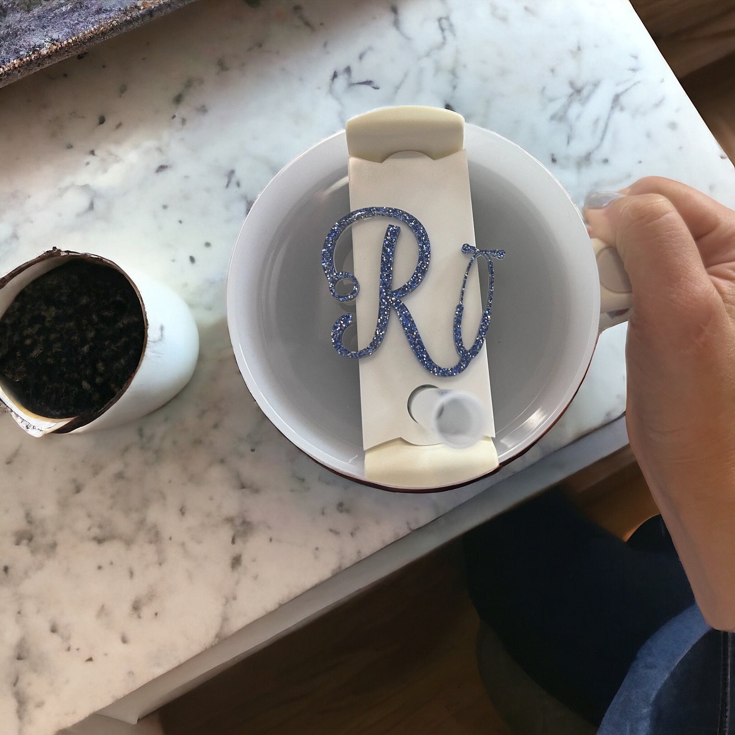 Stethoscope Initial Nurse Tumbler Name Plate- 30 and 40 oz Plate Name-Name Tag For Tumbler-Personalized Name Tag For Tumbler Lid- H2O