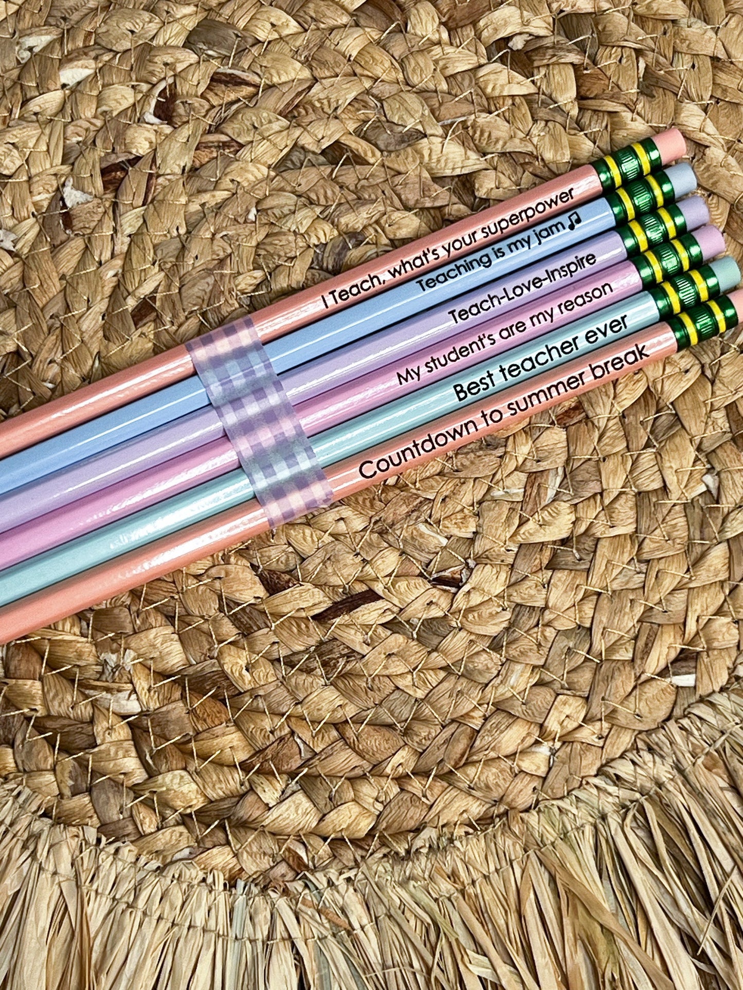 Teacher Appreciation Pencils Ticonderoga-Cute Teacher Quotes Pencil (set of 6)-Back to School-End of School Teacher Pencils